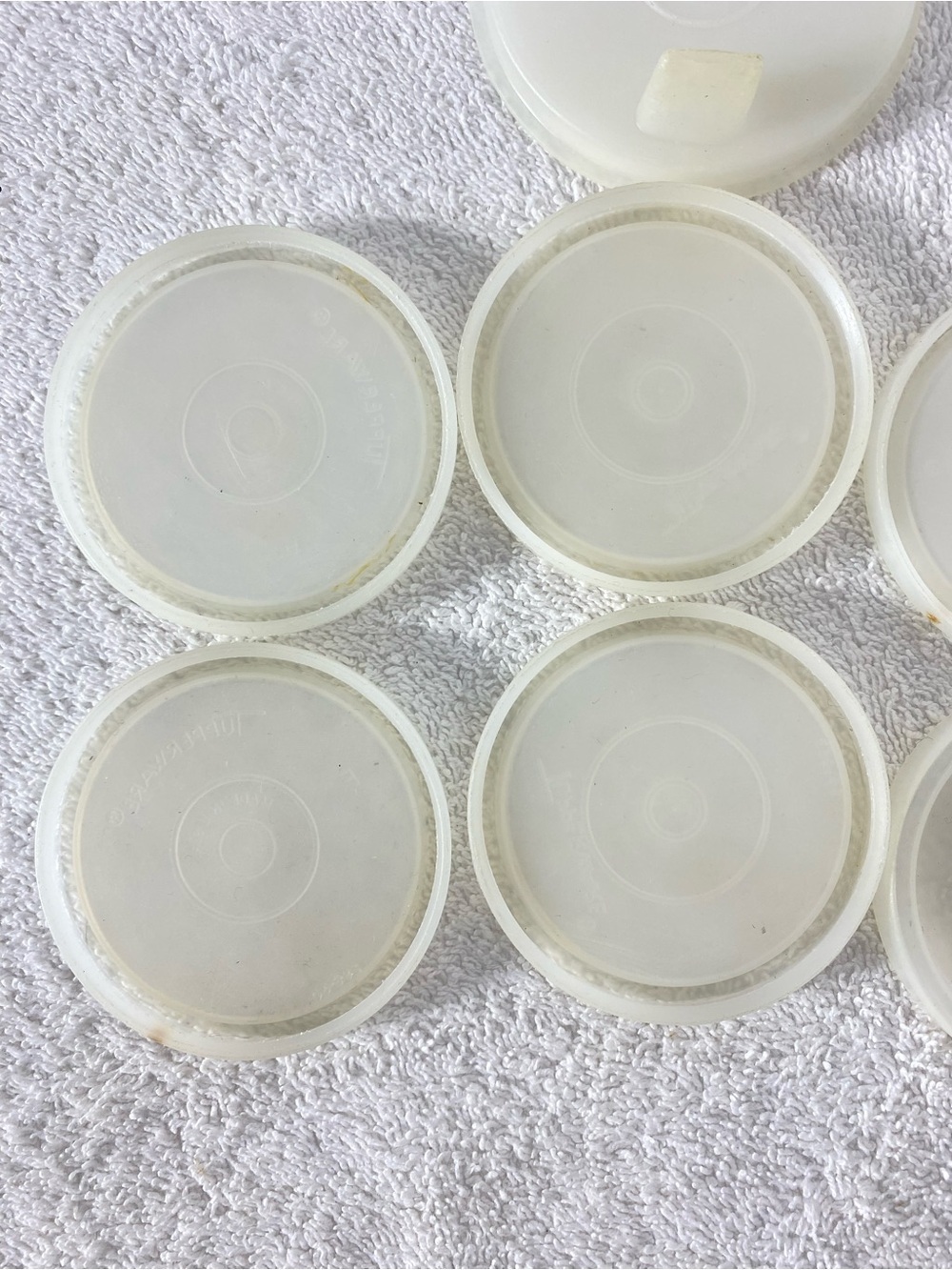 Vintage Tupperware Replacement Lids Lot 7 Pcs - Picture 3 of 8